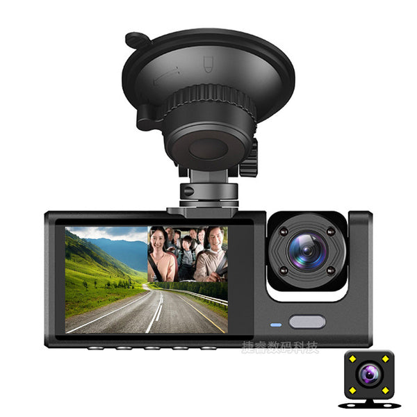 New 2-inch Triple-Recording Triple-Lens 1080P HD Driving Dash Cam