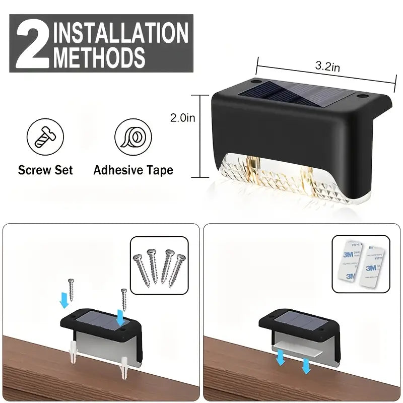 8/16pcs Solar Powered Garden Deck Lights -YKP011