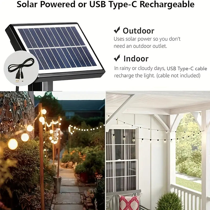 Solar G40 String Lights with Remote -YKP09