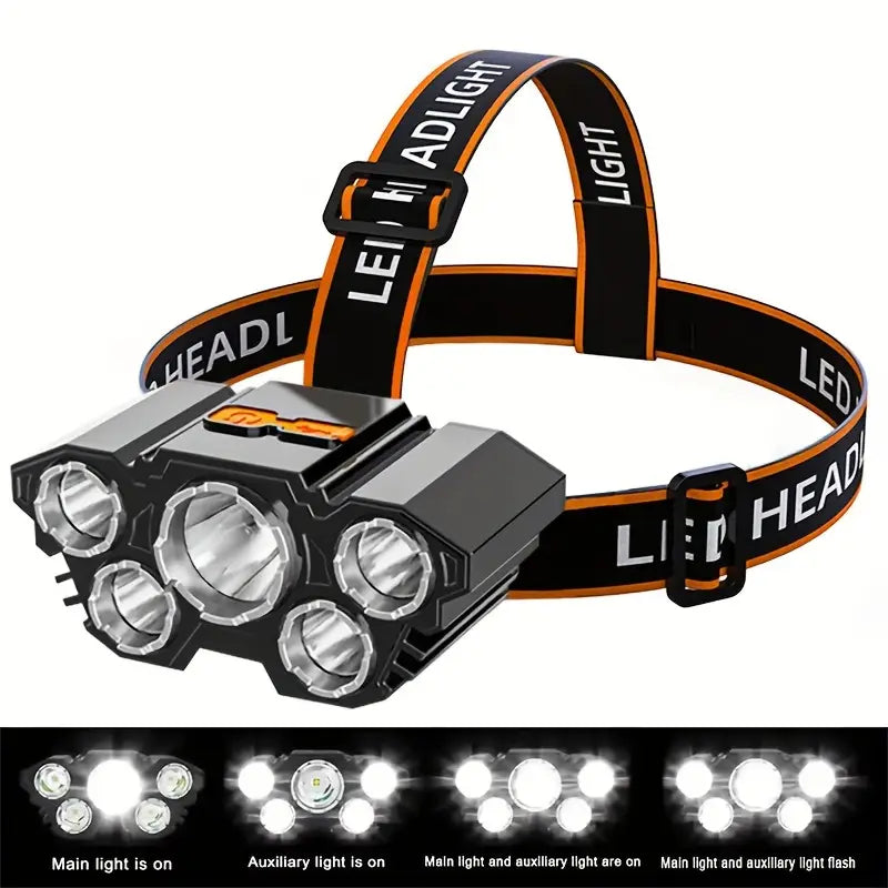 Super Bright 5 LED Headlamp - YKP03