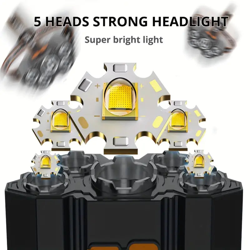 Super Bright 5 LED Headlamp - YKP03