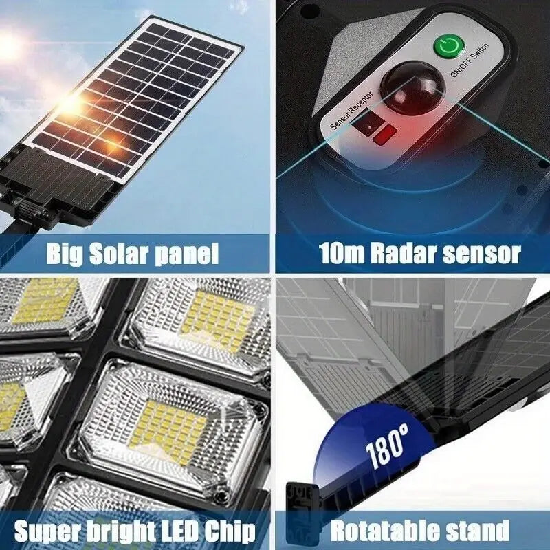 1PCS Solar Parking Street Light 6500K 10000LM -YKP007